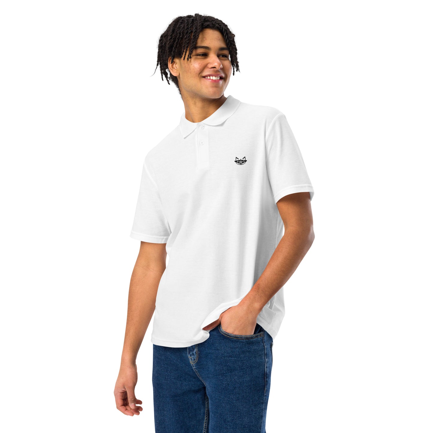 TrashRaider Basic White Polo